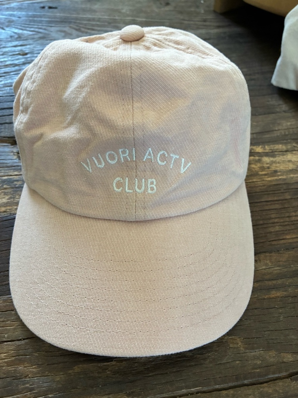 Vuori Light Pink Embroidered Logo Baseball Cap